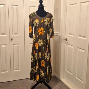 NWT JOLIBEL Green floral print V-Neck Maxi dress - 8